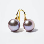 10-10.5mm Large Edison Pearl Studs, Genuine White Nucleated Pearl Earrings