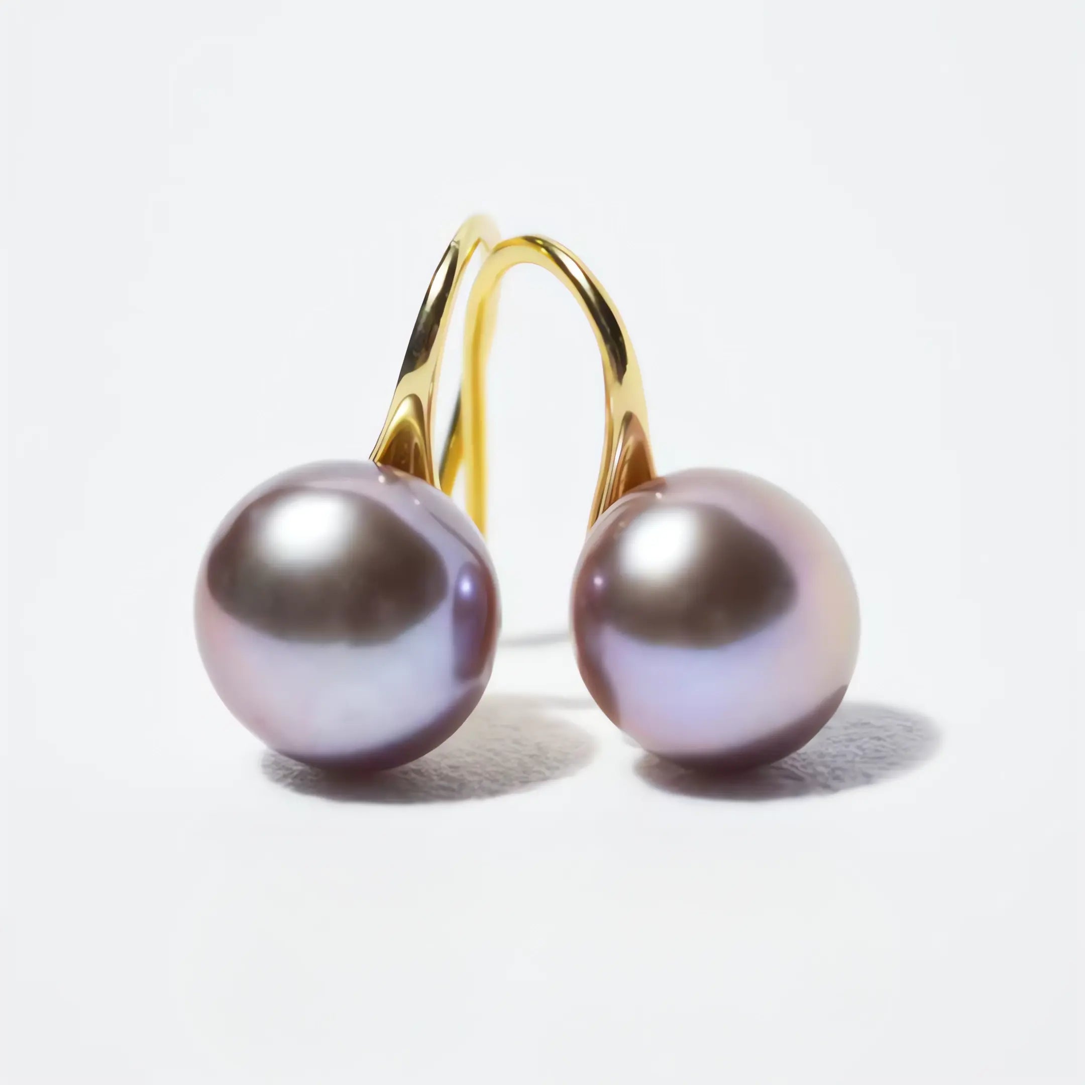 10-10.5mm Large Edison Pearl Studs, Genuine White Nucleated Pearl Earrings
