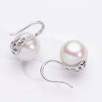 925 Sterling Silver Open Gallery 9-9.5mm White Cultured Edison Pearl Stud Earrings