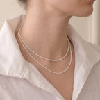 18K Gold Plated 925 Silver Freshwater Pearl Layering Necklace Set (2–2.5mm & 3–3.5mm Detachable Strands)