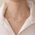 18K Solid Gold 4–4.5mm Japanese Akoya Pearl Smile Choker