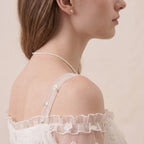18K Gold Pearl Necklace 5-5.5mm Freshwater Cultured Pearl Strand Choker for Bride Wedding Bridal Jewelry Gift