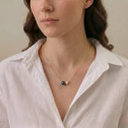 18K Gold Tahitian Black & Akoya White Pearl Necklace, Mixed Sea Pearl Jewelry