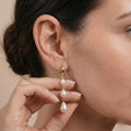 Modern Baroque Pearl Drop Earrings 18K Gold Plated