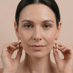 Modern Baroque Pearl Drop Earrings 18K Gold Plated