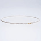 18K Solid Gold Dainty Choker, Mini 2-2.5mm Seed Pearl Necklace, Magnetic Clasp for Easy Wear