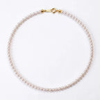18K Solid Gold 2-2.5mm Ultra-Tiny Freshwater Pearl Choker Necklace