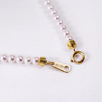 18K Solid Gold Dainty 3-3.5mm Genuine Freshwater Pearl Necklace