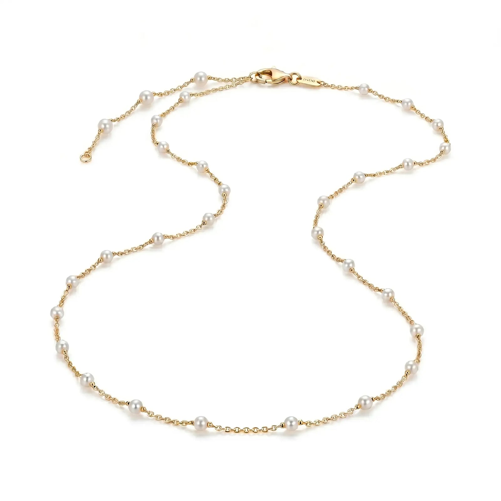 18K Gold Station Necklace