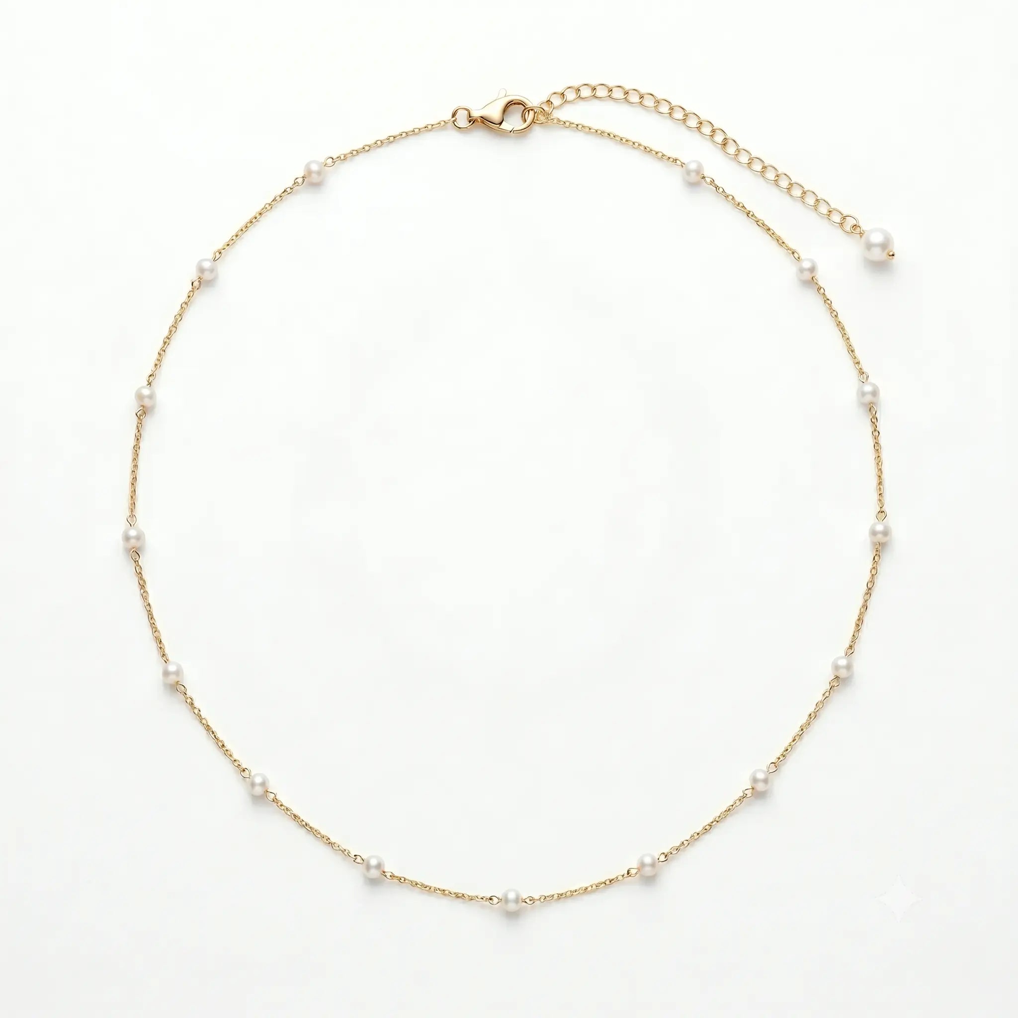 Genuine 3-3.5mm FreshwaterPearl Choker in 18K Solid Gold