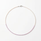 2-2.5mm Ombré Lavender & White Freshwater Pearl Choker in 925 Sterling Silver