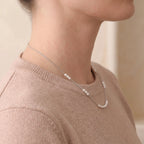3-3.5mm Tiny Baby Pearl Station Choker Necklace