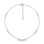 3-3.5mm Tiny Baby Pearl Station Choker Necklace