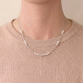 3-3.5mm Tiny Baby Pearl Station Choker Necklace