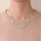 3-3.5mm Tiny Baby Pearl Station Choker Necklace