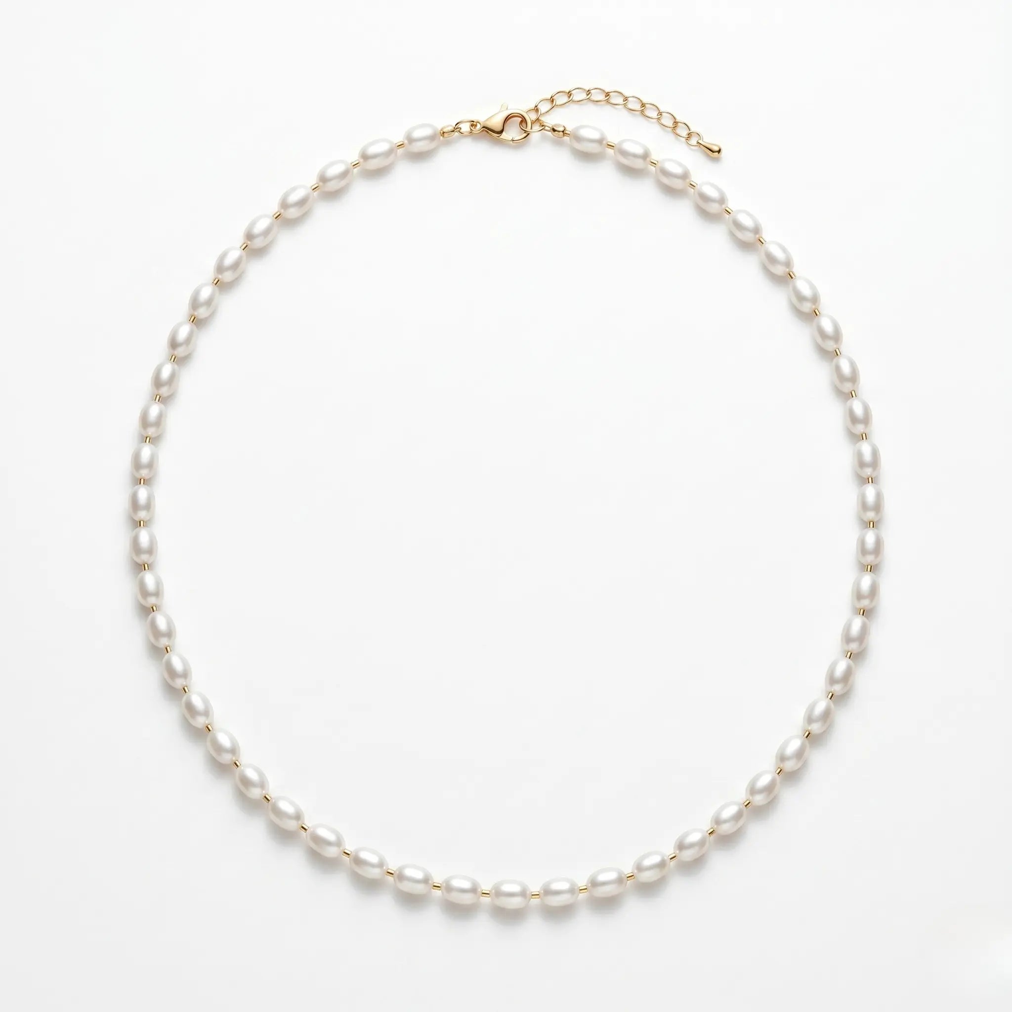 4-5mm Oval Freshwater Pearl Choker Necklace - Minimalist White Pearl Bead Chain for Women