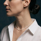 Genuine 3-3.5mm Pearl Choker in 18K Solid Gold, Luxury Fine Jewelry Gift