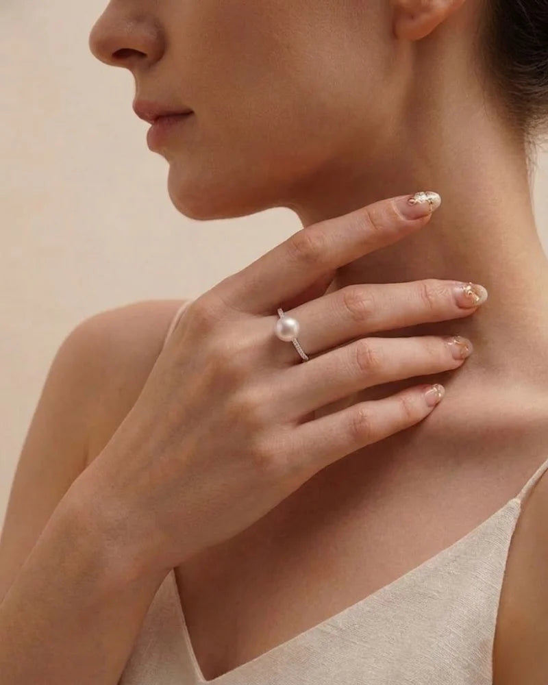 9-9.5mm Freshwater Adjustable Pearl Ring