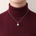 925 Sterling Silver 9–9.5mm White Edison Freshwater Pearl Pendant Necklace