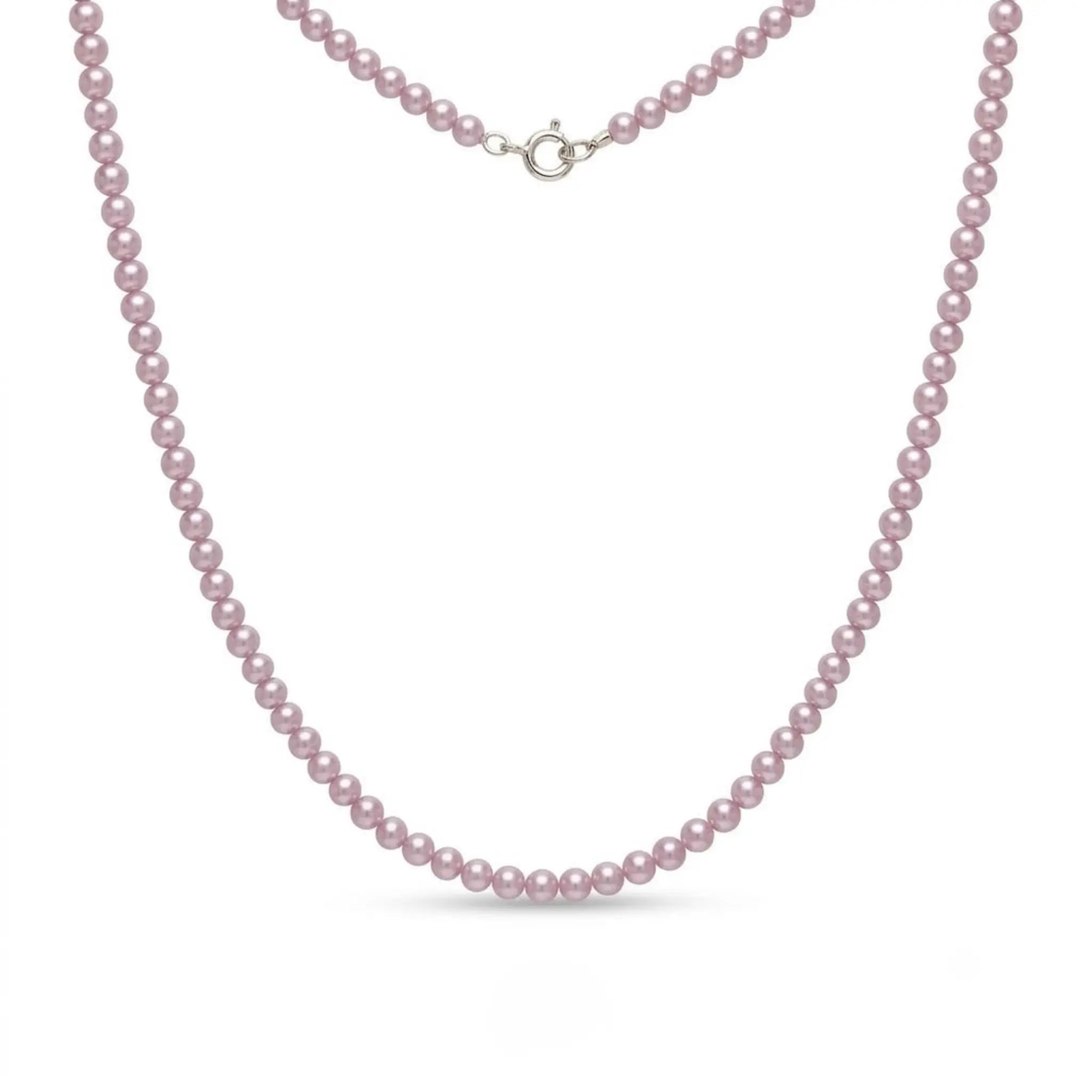 Cultured 3-3.5mm Lavender Purple Pearl Station Necklace