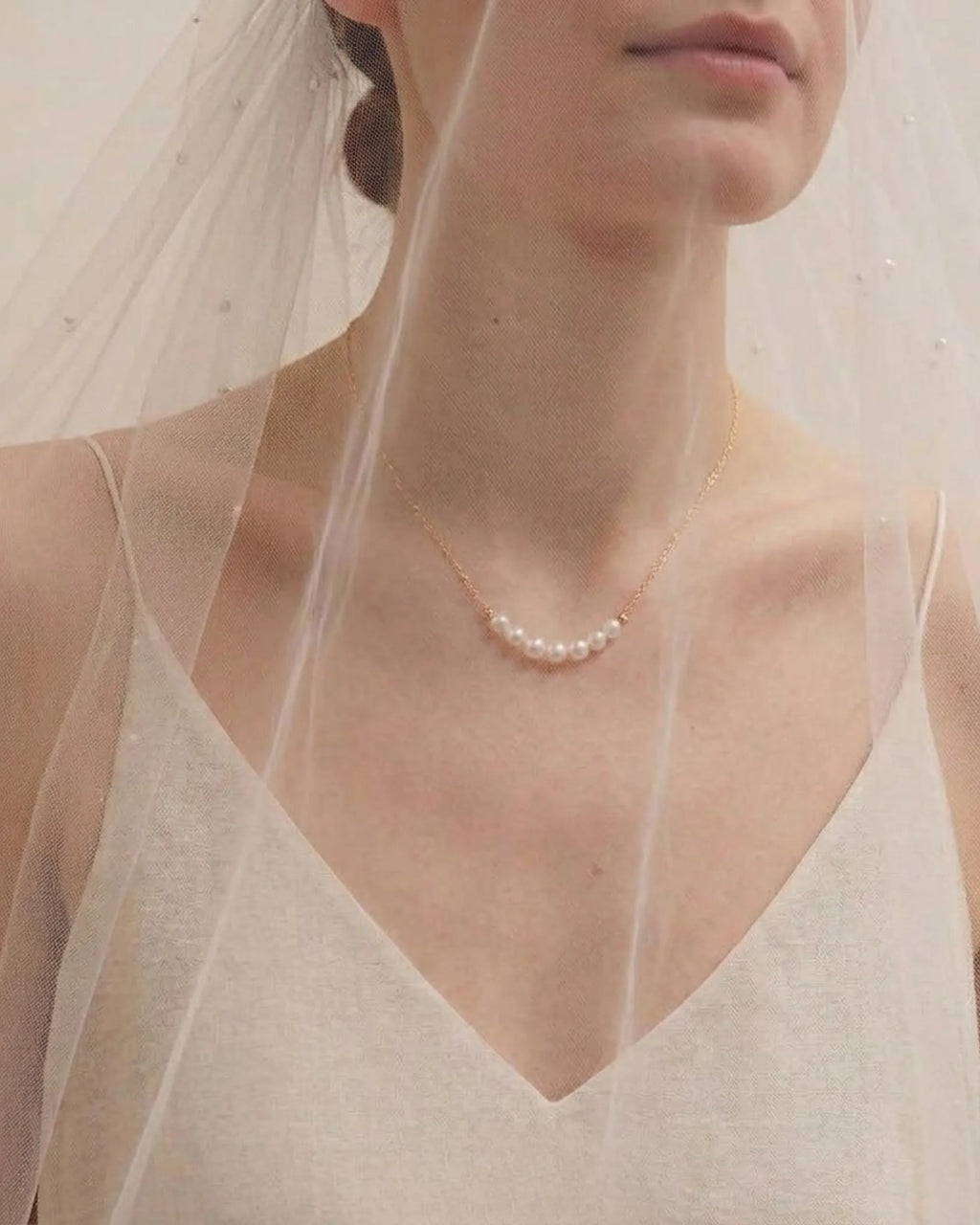 18K Gold Japanese Akoya Pearl Necklace, Lucky 7 Smile Design 5-5.5mm Pearls