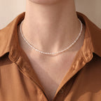 2-3mm Tiny Baroque Pearl Necklace Minimalist Seed Pearl Choker