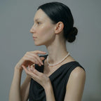 7-8mm Unique Natural Rice Freshwater Pearl Necklace