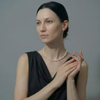 7-8mm Unique Natural Rice Freshwater Pearl Necklace