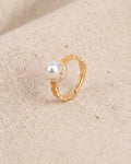 7-7.5mm White Janpanese Akoya Ring