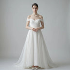 Woven Pearl Choker Necklace Lattice Mesh Bridal Wedding Jewelry for Women White