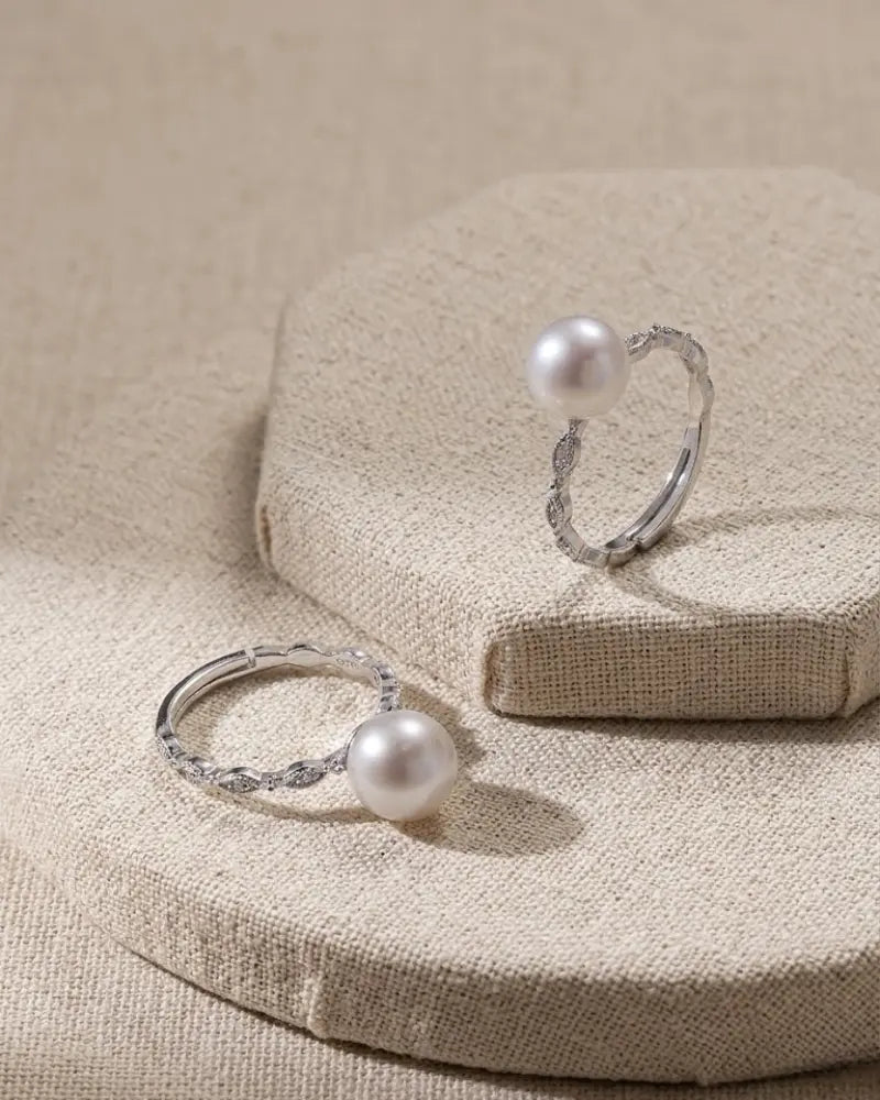 9-9.5mm White Freshwater Pearl Ring