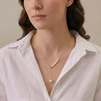 18K Gold Japanese Akoya Pearl Necklace, 4.5mm-8.5mm Genuine White Pearls