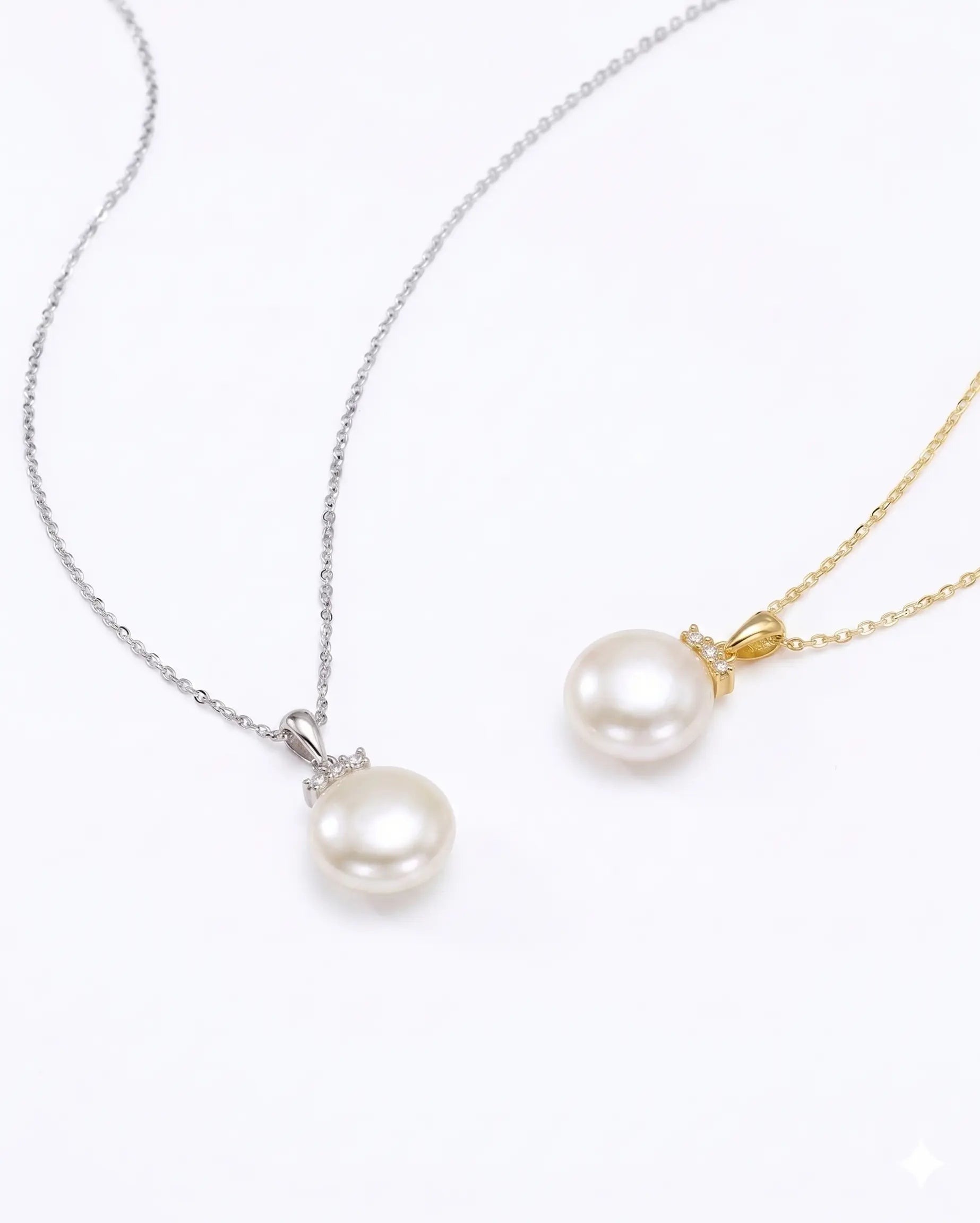 Minimalist Baroque Button Pearl Necklace