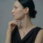 Minimalist 12mm-12.5mm Large Gold Teardrop Pearl Necklace