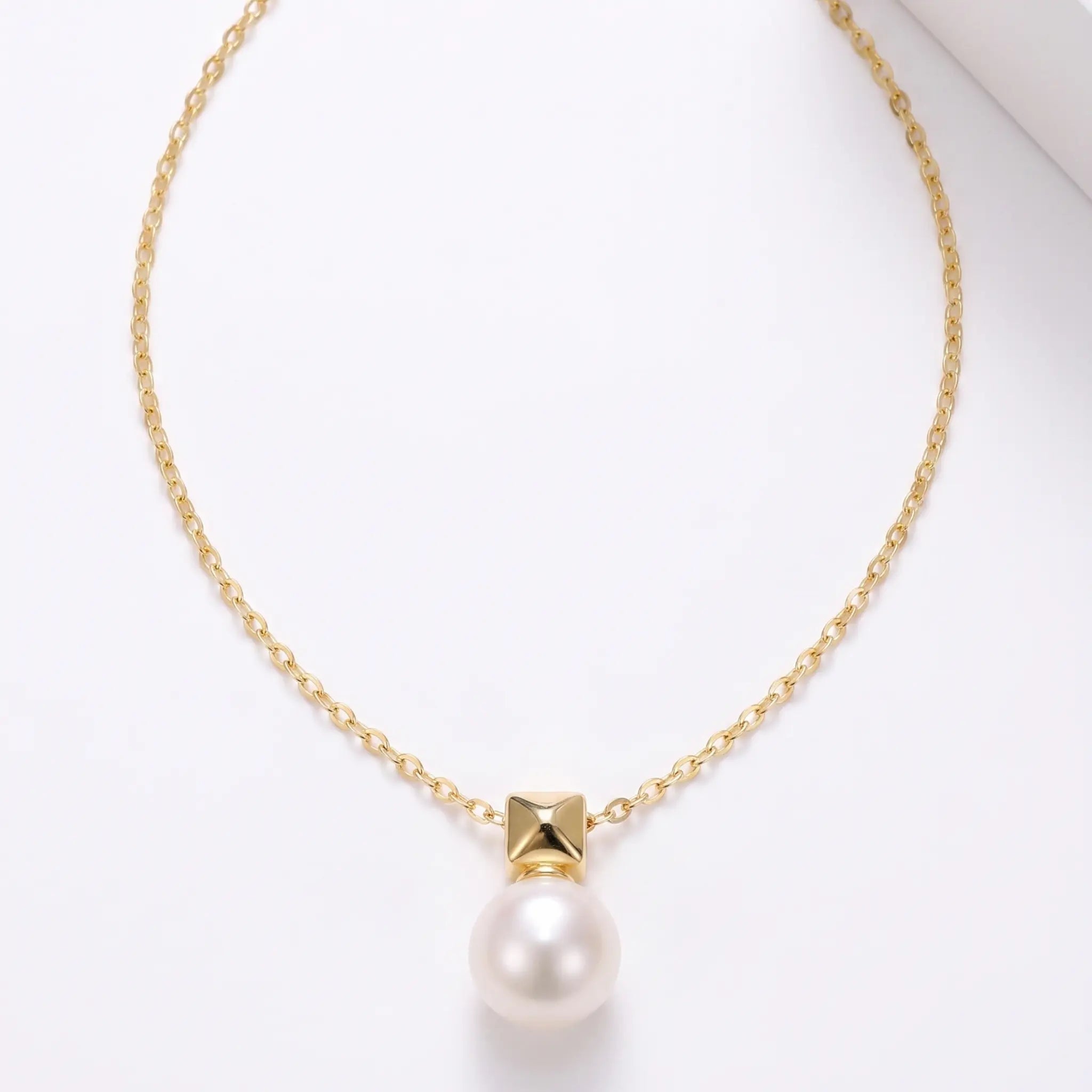 Minimalist 12mm-12.5mm Large Gold Teardrop Pearl Necklace