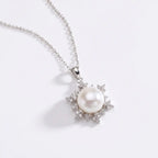 10-10.5mm Large White Pearl Pendant, Minimalist Freshwater Pearl Jewelry