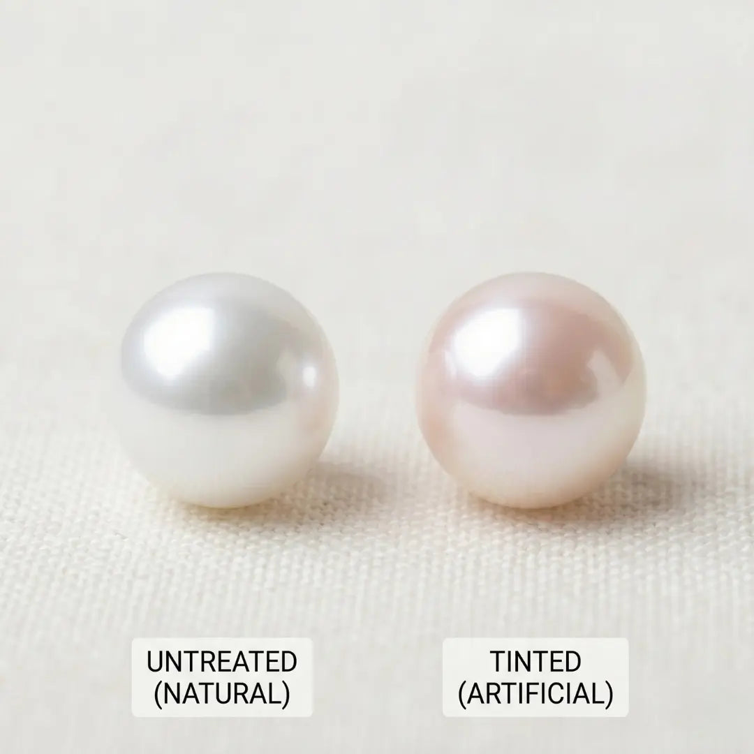 Golden Untreated Dewdrop Akoya Pearl Hook Earrings (18K Solid Gold)