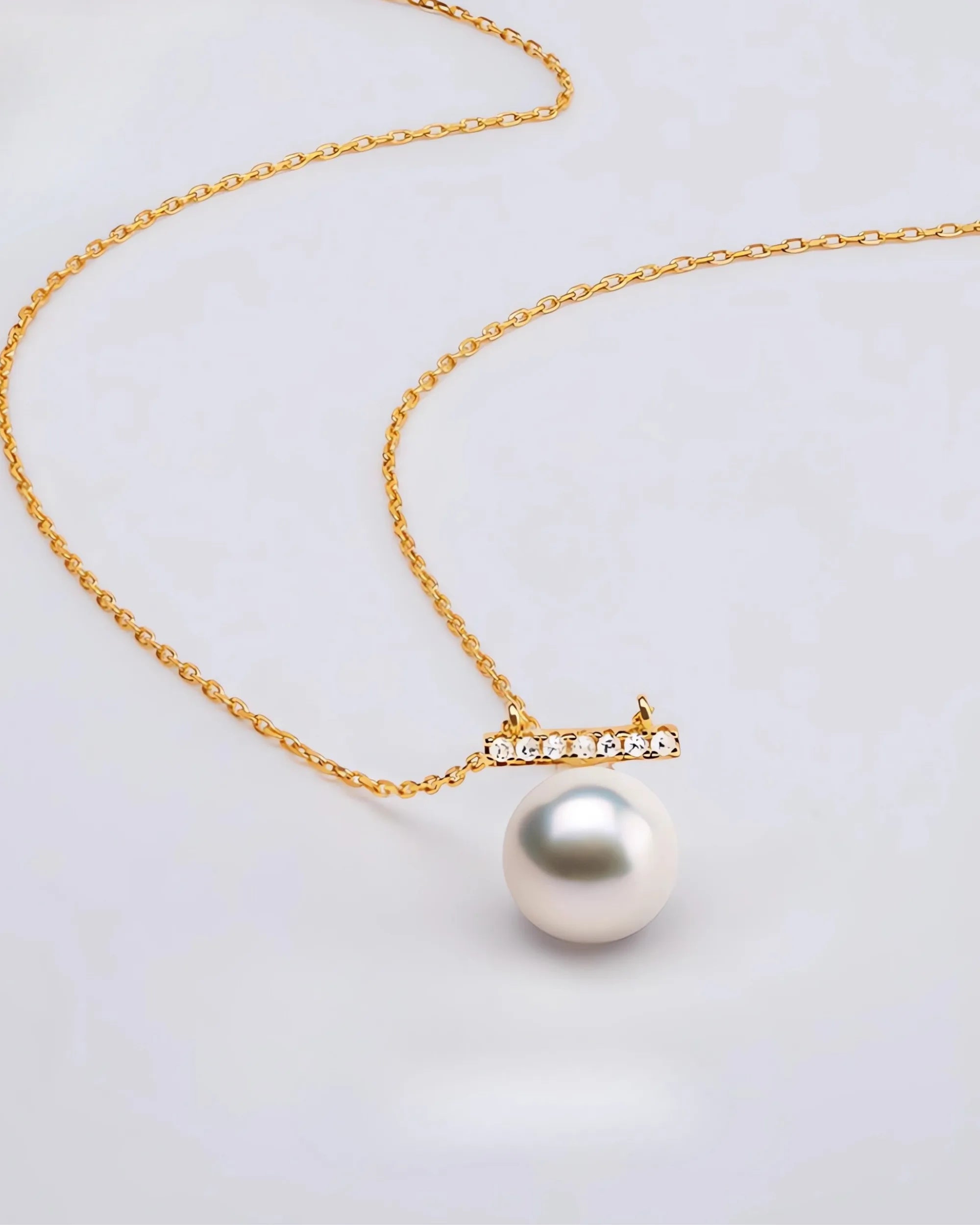 Alinea – AAA Pearl Linear Balance Bar Pendant Necklace