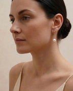 5-7.5mm Solid 18K Gold Japanese Akoya Pearl Threader Earrings