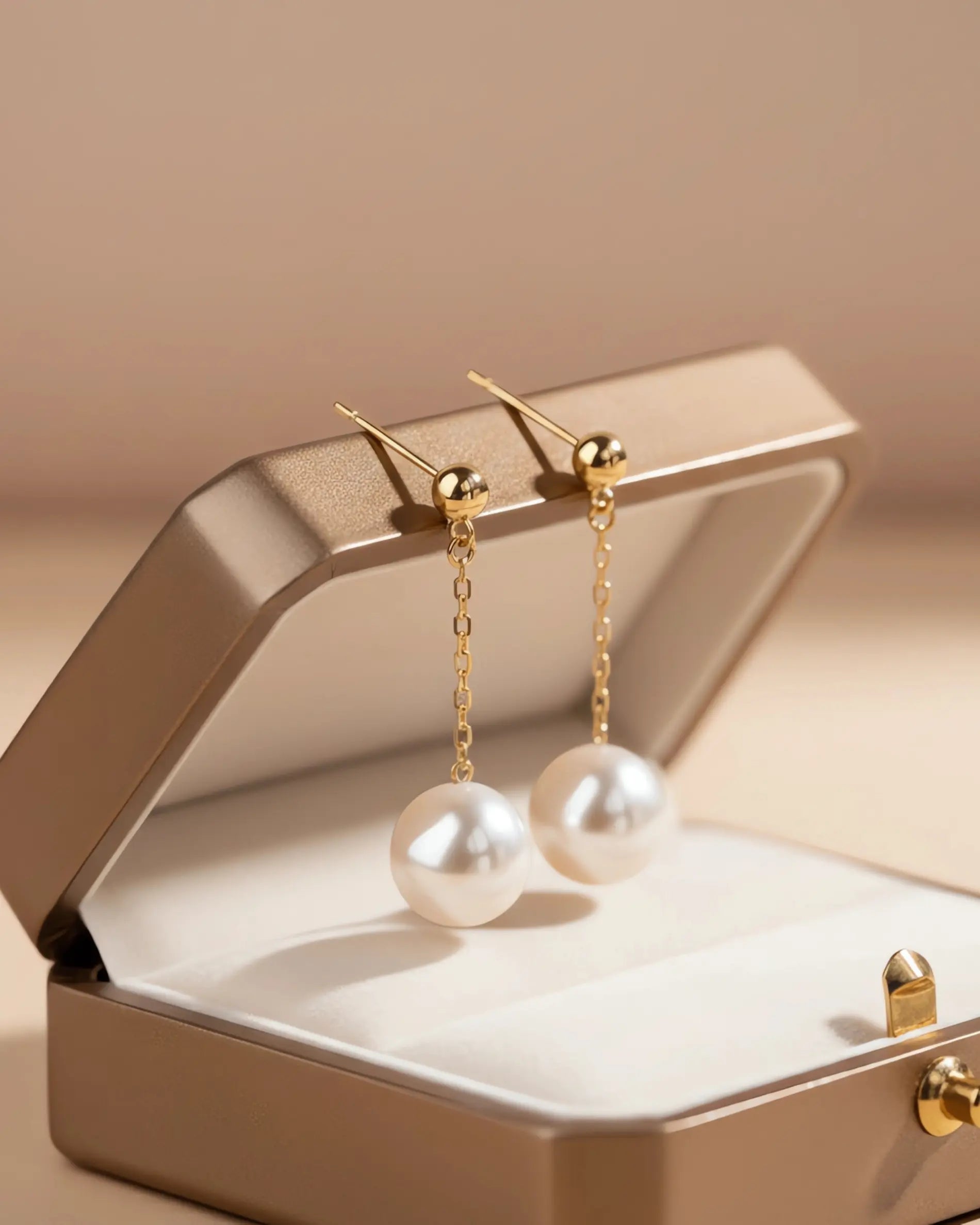 Alora – Premium Akoya Seawater Pearl Earrings | 6–7.5mm | 18K Solid Gold Studs & Drops