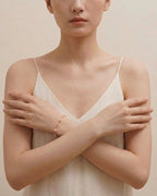 5-5.5mm 18K Gold Janpanese Akoya Pearl Station Bracelet