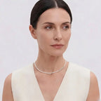 Sport-Friendly 2-3mm Baroque Pearl Necklace - Waterproof & Hypoallergenic Titanium
