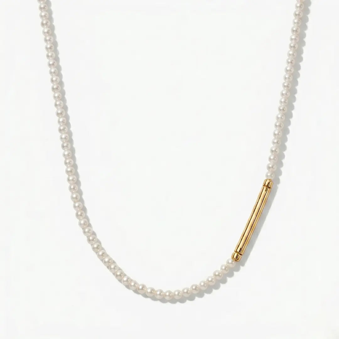 Sport-Friendly 2-3mm Baroque Pearl Necklace - Waterproof & Hypoallergenic Titanium