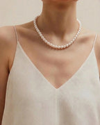 7-9.5mm White Freshwater Pearl Necklace