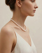7-9.5mm White Freshwater Pearl Necklace