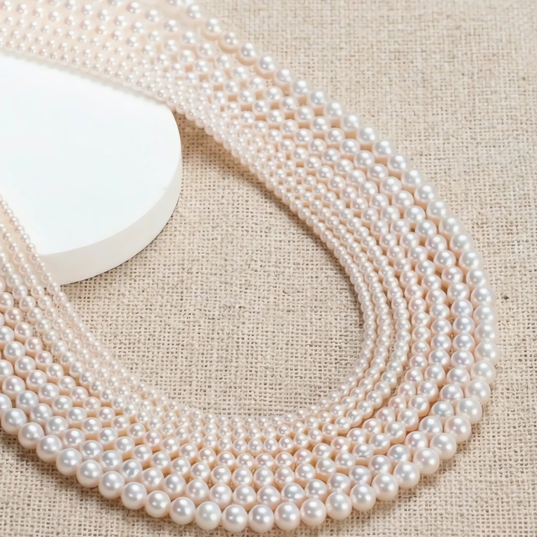 4-6.5mm Versatile Layer White Freshwater Pearl Necklace