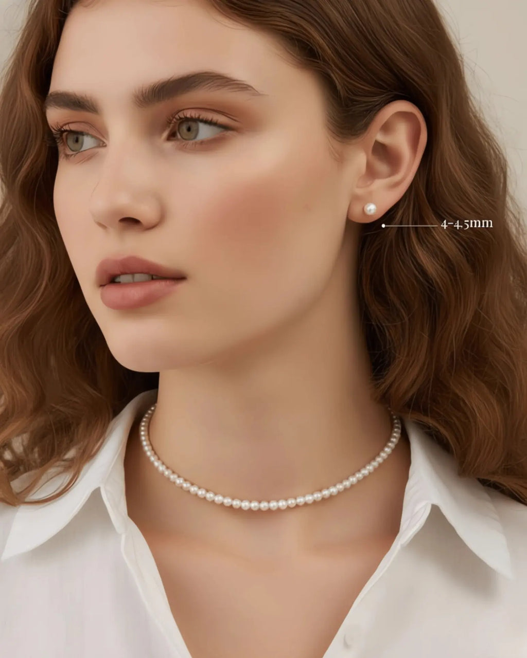 Aya – AAA+ Japanese Akoya White Pearl Stud Earrings | 4–7.5mm | 18K Solid Gold