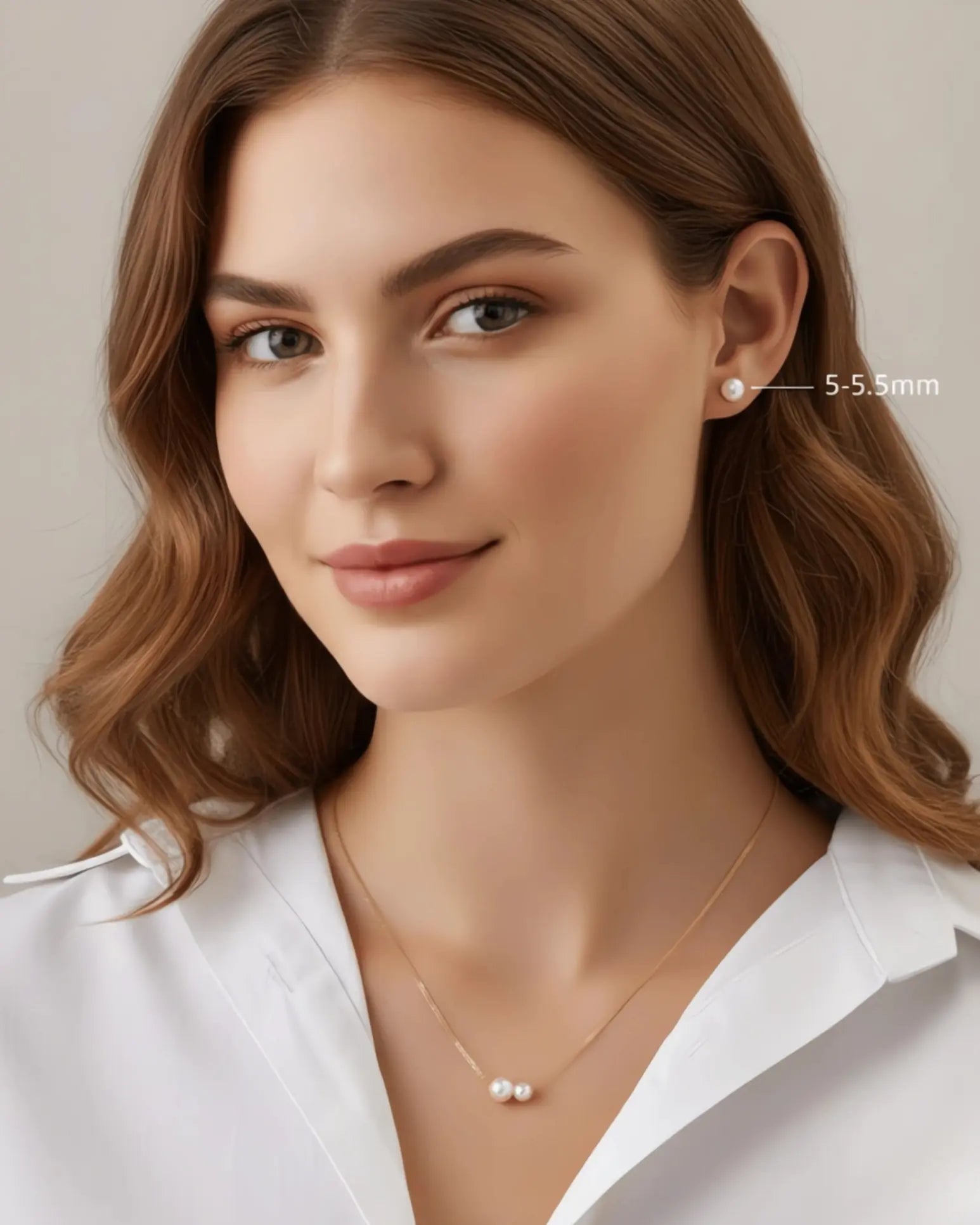 Aya – AAA+ Japanese Akoya White Pearl Stud Earrings | 4–7.5mm | 18K Solid Gold