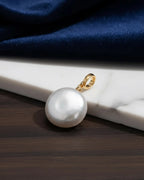 Boundaryless - AAA Natural Baroque Button Pearl & Layered Herringbone Necklace