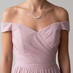 Bridesmaid Gift 925 Sterling Silver Freshwater Pearl "Smile" Bar Necklace for Brides (5-5.5mm)